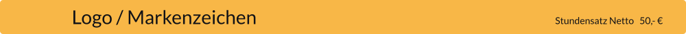 Logo / Markenzeichen                                                                                                Stundensatz Netto   50,- €